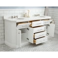 thumbnail image 4 of Water Creation Palace 72" Hardwood Double Bathroom Vanity in Pure White & Nickel, 4 of 12