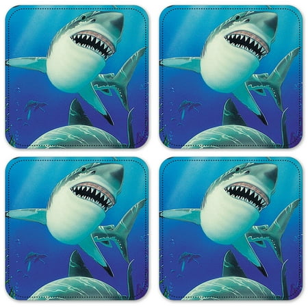 

Vinyl Drink Coasters - Set of 4 - Sharks