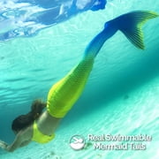 Fin Fun Limited Edition Mermaid Tail for Swimming for Women, Teen and Adults with Monofin, X-Small, Bali Breeze