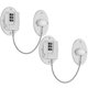 thumbnail image 1 of BRILLAR Cerradura de combinación para frigorífico de alta resistencia, paquete de 2, cerradura a prueba de niños para armarios, alacenas, cajones, ventanas y más, fácil instalación, 1 of 5