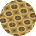 thumbnail image 1 of Ahgly Company Machine Washable Indoor Round Transitional Beer Orange Area Rugs, 7' Round, 1 of 7