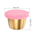 thumbnail image 2 of Uxcell 4pcs Salad Dressing Container, 2.4oz Leak Proof Condiment Cups Container for Picnic Travel, Pink, 2 of 6