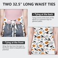 thumbnail image 6 of Halloween Witch Hats Pumpkins and Spider Webs Apron-Garden Aprons for Women with Pockets-Cotton Linen Waterproof Kitchen Cooking Gardening Aprons Adjustable for Kitchen,Cooking,BBQ and Salon 32"x27", 6 of 7