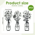 thumbnail image 2 of 3-Piece Metal Flower Wall Decor Minimalist Metal Wall Sculptures for Bedroom, Living Room, Kitchen, Lightweight and Gift-Worthy for Housewarming, 2 of 8