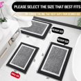 thumbnail image 2 of Bathroom Rugs 24x16, Extra Soft and Absorbent Microfiber Bath Mat, Non-Slip, Machine Washable, Quick Dry Shaggy Bath Carpet, Suitable for Bathroom Floor, Tub, Shower (Black and White, 2 of 8