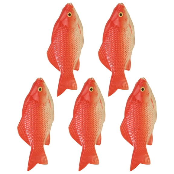 Realistic Foam Fish Models for Decor Red Floating Carp Ornaments for Early Teaching Aids 5pcs