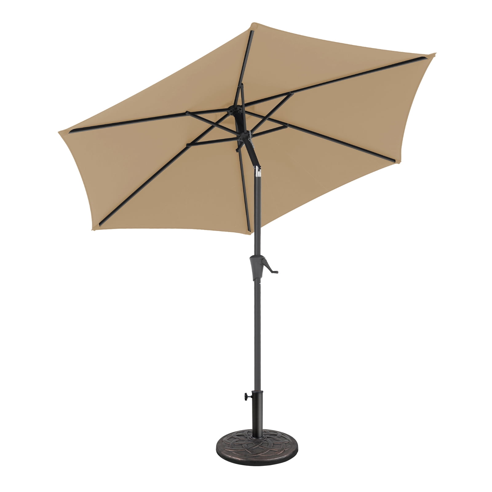 COBANA 7.5ft Patio Umbrella with Base Included, Outdoor Market Table