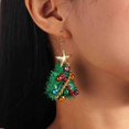 thumbnail image 3 of WIFKLSIIPG Christmas Ornaments Christmas Tree Earrings Colorful DIY Earrings Holiday Christmas Happy Ornaments Christmas Wreath Shape and Christmas Tree Shape Earrings, 3 of 7
