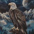 thumbnail image 6 of Orinice Bald Eagle Night Sky Mountains Round Table Cover Stain Resistant Washable Indoor Outdoor Tablecloth Kitchen Dining Wedding Parties 100% Polyester Fiber 38-42, 6 of 8