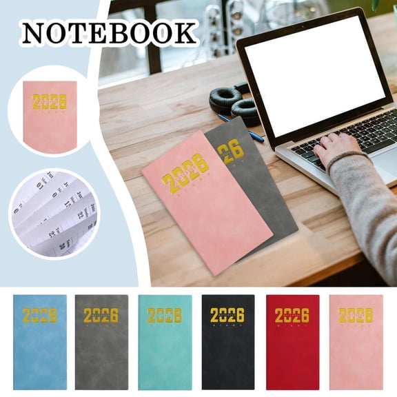 5 X 5.8 Inch 2026 Pocket Planner Notebook, 365-Day Daily & Weekly Schedule Organizer, Portable Compact Journal With Date Markings, Durable Soft Cover, For Office, School, Daily