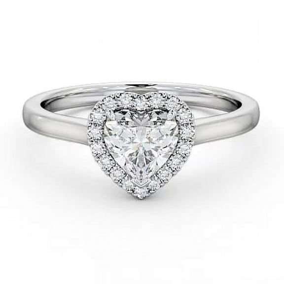 Nerra Jewel Heart Cut Excellent 2 Ct Diamond Engagement Ring - 14K White Gold Plated Wedding Anniversary Ring - Engagement Wedding Halo Ring For Women's - Ever & Ever Halo-Style Engagement Rings