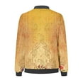 thumbnail image 5 of LIJCC Women'S Zippered Casual Jacket Coat for Womens Suitable Daily Jackets Lightweight Zip Up Jacket Floral Print Coat Stand Collar Short Sports Outwear, 5 of 5