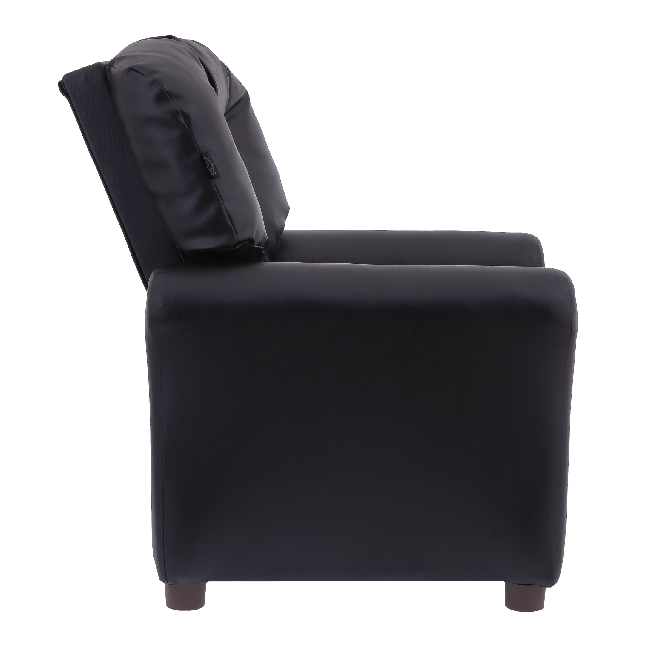 The Crew Furniture Traditional Kids Recliner Chair Faux Leather Black 