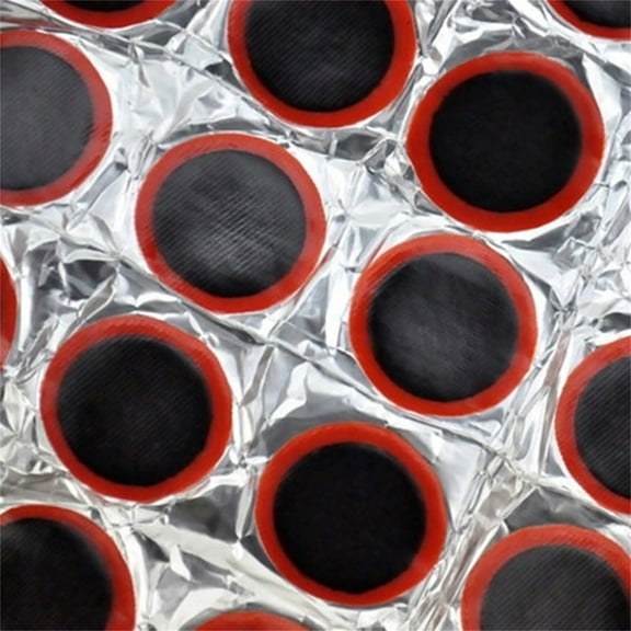 Universal Bicycle Inner Tube Repair Patches, Round and Rectangular Rubber Puncture Cold Patch Kit for Bike Tires, Motorcycles, and Inflatables, 48-Piece Set