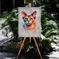 thumbnail image 4 of Watercolor Drip Devon Rex Pop Art Colorful Portrait Artwork Vertical Matte Canvas Poster Cat Lover Kitten Owner Gifts Wall Art Home Decor - 01009, 4 of 5