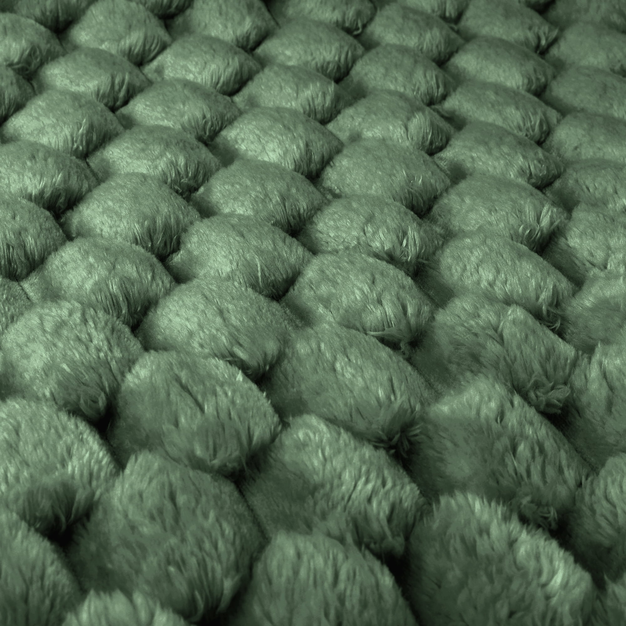 Unique Bargains 2 Soft Throw Pillow Covers Fur Decorative Fuzzy Plush Cushion Covers Green 12" x 20"