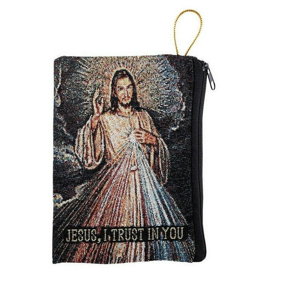 Divine Mercy Tapestry Rosary Bag