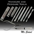 thumbnail image 2 of Manicure, Pedicure, and Facial Grooming Set: Stainless Steel Tools and Red Leather Case in a Gift Box, 2 of 8