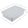 thumbnail image 4 of 3-Pack 13 L Plastic Bus Tub Box, Commercial Bus Tub with Lid, Grey, 4 of 7