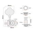 thumbnail image 3 of OUNONA 1Set Zinc Alloy Guitar Machine Heads for 4 String Bass Guitar 11.7x1.5x1.6in, 3 of 8