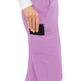 thumbnail image 4 of Med Couture Women's Yoga Pull-On Pant with 7 Pockets Ultra-Soft Rib-Knit Waistband and 2-Way Stretch Technology Plus Size - MC7739, 4XL, Lilac, 4 of 5