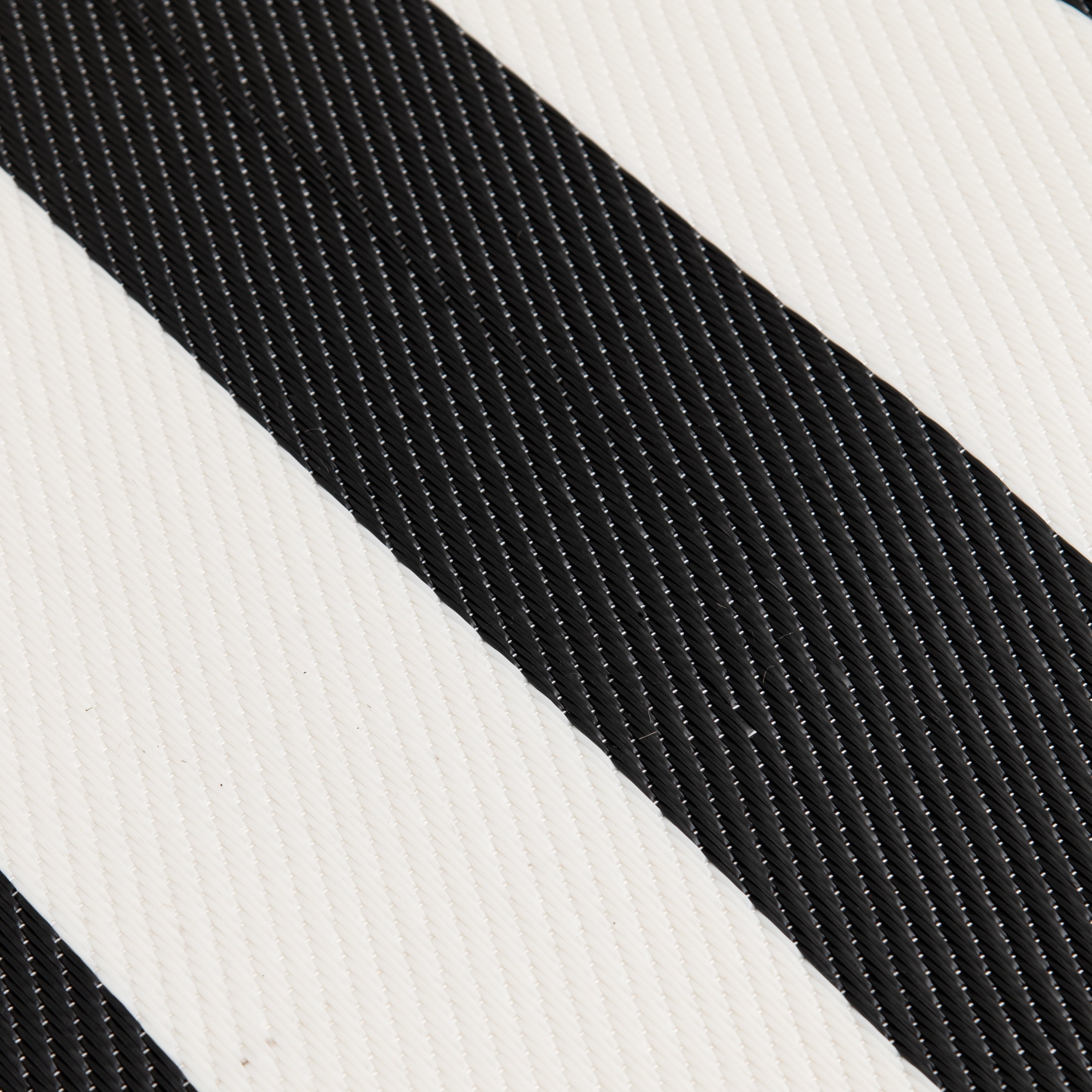 Mainstays 5'X7' Black and White Stripe Reversible Outdoor Plastic Rug