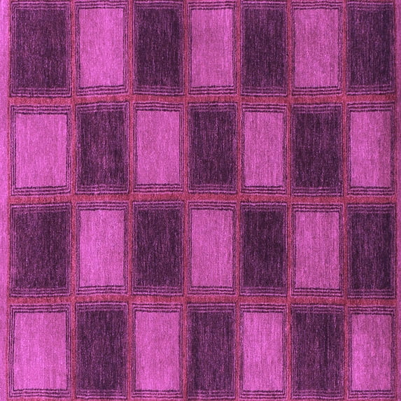 Ahgly Company Indoor Square Checkered Purple Modern Area Rugs, 6' Square