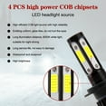 thumbnail image 6 of H4 H7 H13 H11 9005 9006 9007 LED Headlight Bulbs High Low Beam, Combo Led Chips Hi/Lo Lights, Car Exterior Lighting(H11/1Pair), 6 of 8