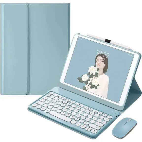 Bluetooth Keyboard Case with Mouse for Lenovo Tab 10.1 inch 2025 Model TB-311FU TB-311XU Protective Cover with Wireless Mouse / Keyboard