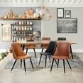 thumbnail image 2 of Homycasa 32.7"H Modern Leather Dining Chair in Cognac Brown Set of 2, 2 of 5
