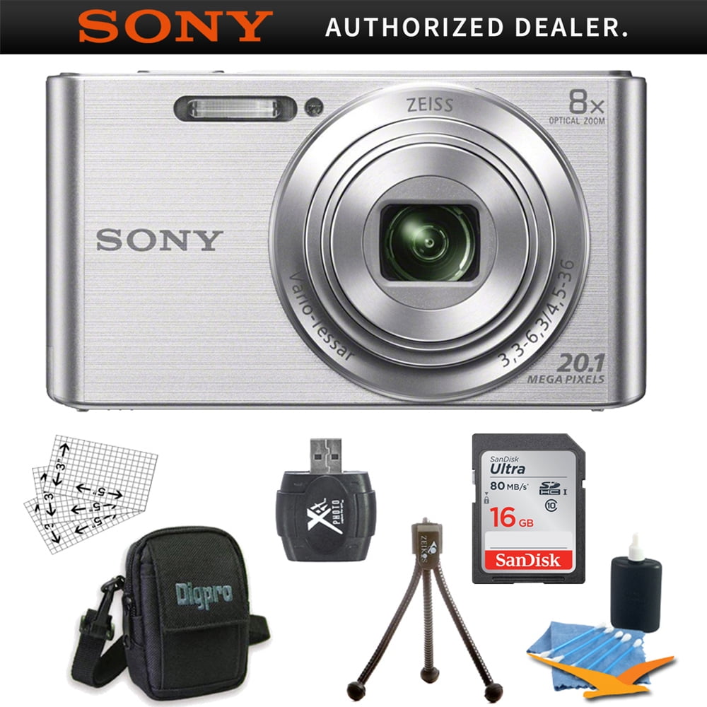 Sony DSCW830 DSCW830 W830 DSC-W830 DSC-W830 DSC-W830 20.1 Digital Camera W/  2.7 LCD (Silver) Bundle with 16GB Ultra SDHC Memory Card