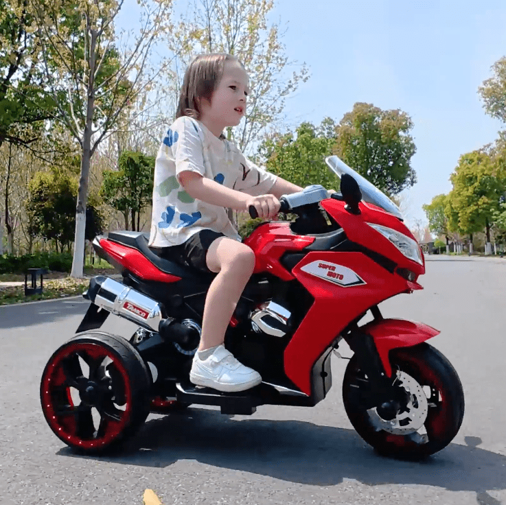 Kids Electric Motorbike 12V Battery Powered with LED Lights, Music for Ages 3-6