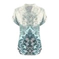thumbnail image 6 of JTZGDY Plus Size Button V Neck Henley Tops for Women Dressy Casual Summer Short Sleeve Graphic T-Shirts Loose Oversized Dressy Tunic Blouse Multicolor#04 XXXXL, 6 of 6