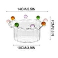 thumbnail image 2 of High Borosilicate Glass Flower Shaped Bowl for Hot & Cold Foods - Decorative Dessert, Yogurt, Oatmeal, Ice Cream, Rice & Condiment Serving Bowl - Heat Resistant Colorful Tableware - Single Bowl, 2 of 2