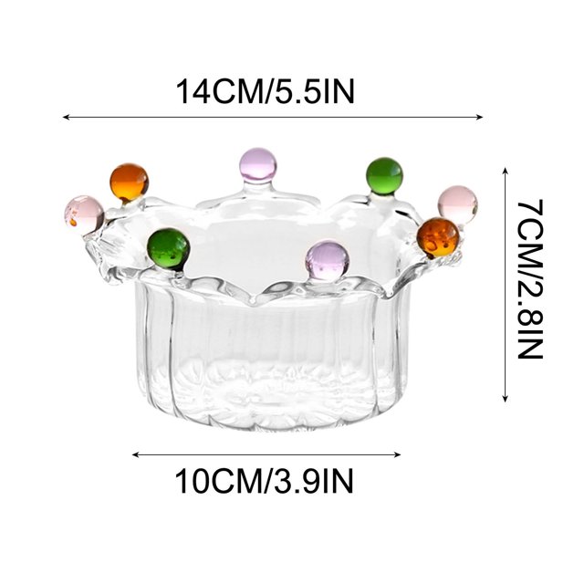 Alto Borosilicato de Alta Temperatura de Vidrio Tazón de Postre de Color Tazón de Yogur de Avena