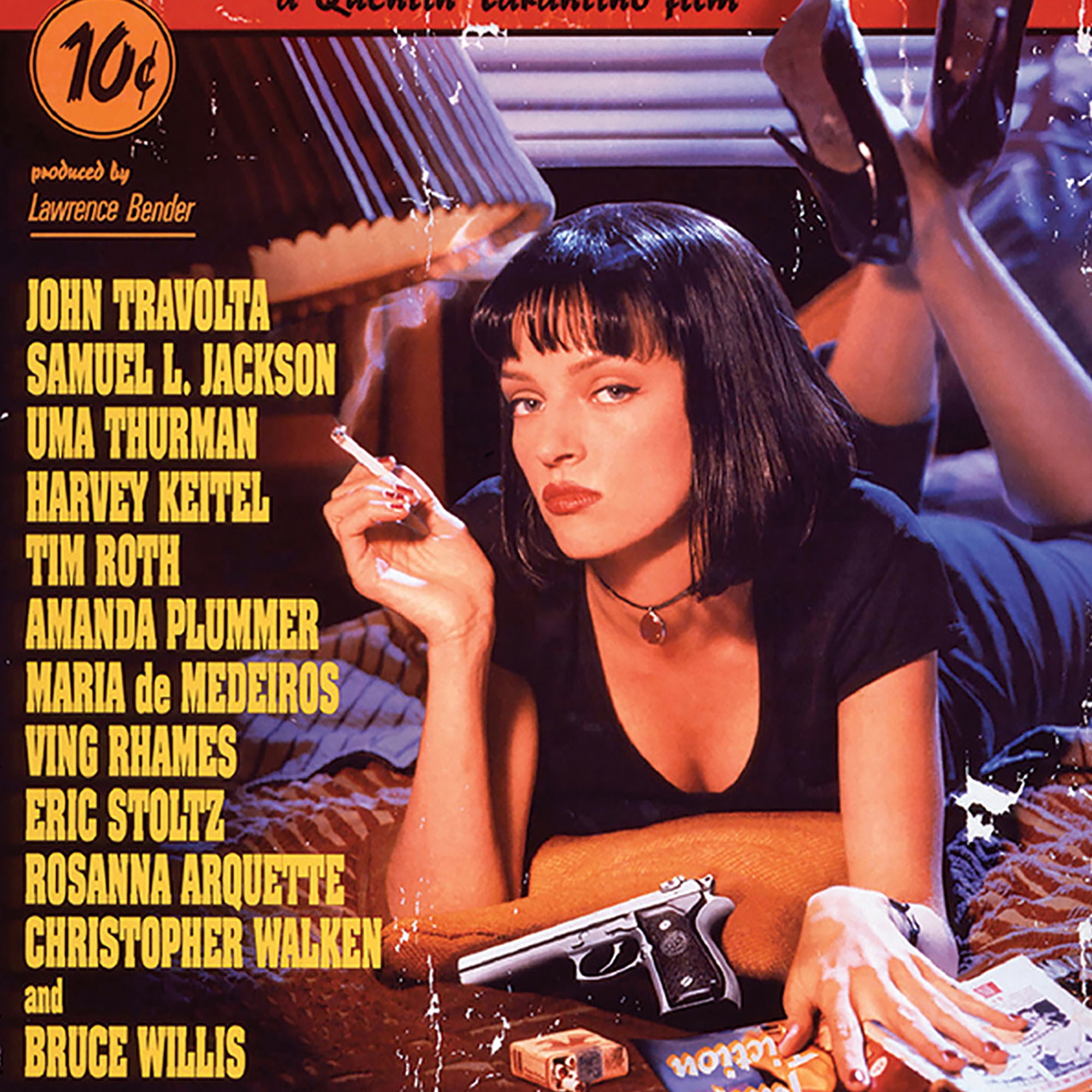 Pyramid America: Pulp Fiction: Movie Billing - 11x17 Poster Print - Cult Classic Film Artwork, Iconic Licensed Wall Decor, 90's Cinema Fan Collectible
