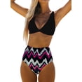 thumbnail image 1 of Txlixc Traje de baño femenino, blusa de espalda abierta + calzoncillos impresos de cintura alta Txlixc moda, 1 of 2