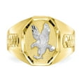 thumbnail image 5 of 10k Yellow Gold Ring Mens & Rhodium Men's Eagle, 5 of 6
