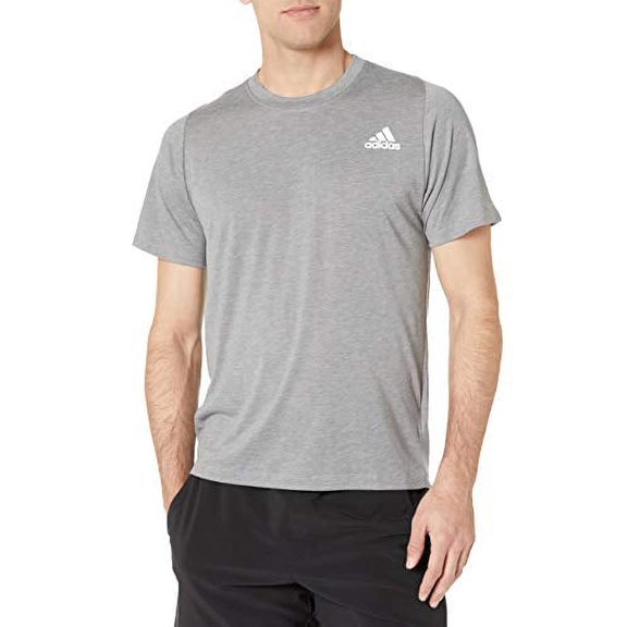 adidas mens FreeLift Sport Prime Heather Tee Grey Melange Small