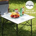 thumbnail image 3 of PORTAL Lightweight Folding Camping Table, Aluminum Roll Up Folding Square Table with Carry Bag for Picnic, Backyards, BBQ, 3 of 8