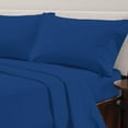 thumbnail image 2 of Sander 4-Piece Blue Polyester Microfiber Solid Sheet Set King Size, 2 of 6