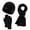 Black, variant on Adult Windproof Hat Cycling Skiing Knit Hat Scarf Mask Sets Warm Knitted Cap