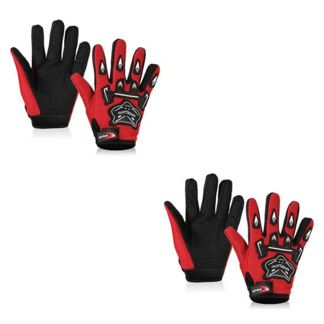 Youkk Gants de Moto en Polyester Restez au Chaud et au Sec avec Ces Gants à Doigts Complets pour les Balades d'Hiver Gants d'Hiver Rouges 2ensemble
