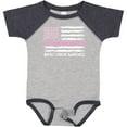 thumbnail image 3 of Inktastic Breast Cancer Awareness Pink Ribbons and Flag Boys or Girls Baby Bodysuit, 3 of 5