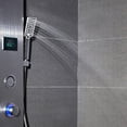 thumbnail image 3 of LED Rainfall Waterfall Shower Panel, 5-Function Bathroom Shower Head, Stainless Steel Shower Tower System with Temperature Display, 3 of 7
