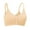 #1_Beige, variant on 2025 Women Daily Bra Front Closure Wireless Button Bras Push Up Full Coverage Bralettes Comfort Soft Fitted Bralette Ladies Bras Tops