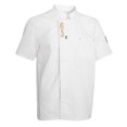 thumbnail image 2 of Chaqueta Clásica Mangas Cortas Unisex - Uniforme de Trabajo Transpirable Blanco para SG Colcomx Chaqueta de chef, 2 of 8