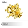 thumbnail image 3 of Uxcell 10 Pcs Embouts de Cordon, Embouts de 6,5mm Perles Kumihimo en Fer pour Bricolage (Or), 3 of 5