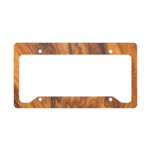 CafePress - Image Of Wood Texture License Plate Holder - Aluminum License Plate Frame, License Tag Holder