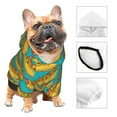 thumbnail image 3 of Goofa Hot Dogs 8 Pattern Small Dog Sweater Hoodies Pet Grey Hooded Soft Fleece Sweatshirts with Pocket Fall Winter Puppy Cat Sweaters Warm Clothes-X-Small, 3 of 8